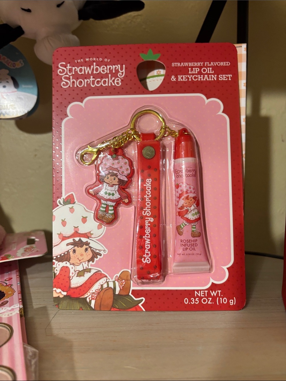 Strawberry Shortcake Lip Oil + Keychain